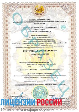Образец сертификата соответствия Демидово Сертификат OHSAS 18001